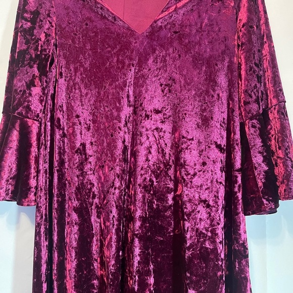 Eliza J Burgundy High Low Dress - Picture 2 of 4